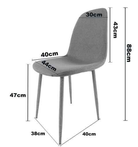 Krzesło tapicerowane GIULIA VELVET GREY GOLD II GATUNEK