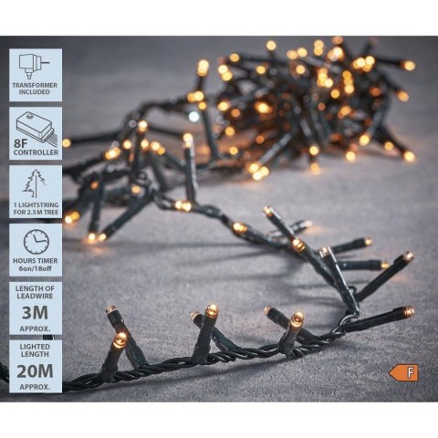 LAMPKI CHOINKOWE ŁAŃCUCH ŚWIETLNY 1000 LED TIMER CIEPŁY BIAŁY LUCA LAMPKI CHOINKOWE ŁAŃCUCH ŚWIETLNY 1000 LED TIMER CIEPŁY BIAŁY LUCA