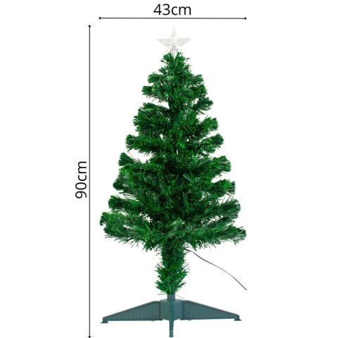 CHOINKA DEKORACYJNA ŚWIATŁOWODOWA MULTIKOLOR 90CM CHOINKA DEKORACYJNA ŚWIATŁOWODOWA MULTIKOLOR 90CM