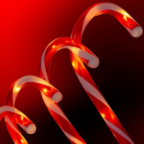 LAMPA NAZIEMNA LASKA CUKROWA NA BATERIE 8 LED 74 CM ZESTAW 4 SZT LAMPA NAZIEMNA LASKA CUKROWA NA BATERIE 8 LED 74 CM ZESTAW 4 SZT