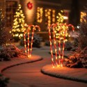 LAMPA NAZIEMNA LASKA CUKROWA NA BATERIE 8 LED 74 CM ZESTAW 4 SZT LAMPA NAZIEMNA LASKA CUKROWA NA BATERIE 8 LED 74 CM ZESTAW 4 SZT