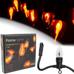 OŚWIETLENIE ŁAŃCUCH ŚWIETLNY IMITUJĄCY PŁOMIEŃ 10LED