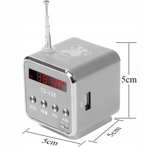 Radio głośnik bezprzewodowy Bluetooth FM AUX LCD