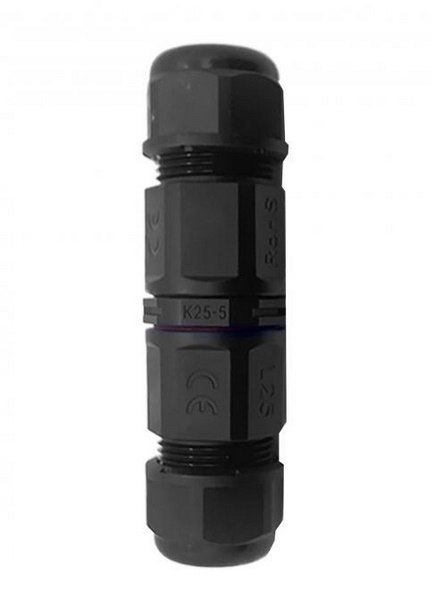 KONEKTOR KABLOWY PROSTY Z SZYBK. IP68, MAX. 5X4MM2, 450V/20A