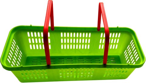 KOSZYK PLASTIKOWY NA OWOCE I WARZYWA AŻUROWY Z RĄCZKĄ