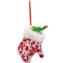 ZAWIESZKA RĘKAWICZKA NA PREZENTY 12CM BIAŁA