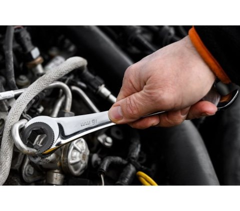 KLUCZ PŁASKO-OCZKOWY, ROZCIĘTY, Z GRZECHOTKĄ, 16MM