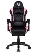 Fotel obrotowy gamingowy XL POKER PRO PINK ALCANTARA