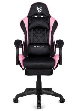 Fotel obrotowy gamingowy XL POKER PRO PINK ALCANTARA