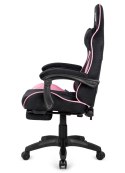 Fotel obrotowy gamingowy XL POKER PRO PINK ALCANTARA