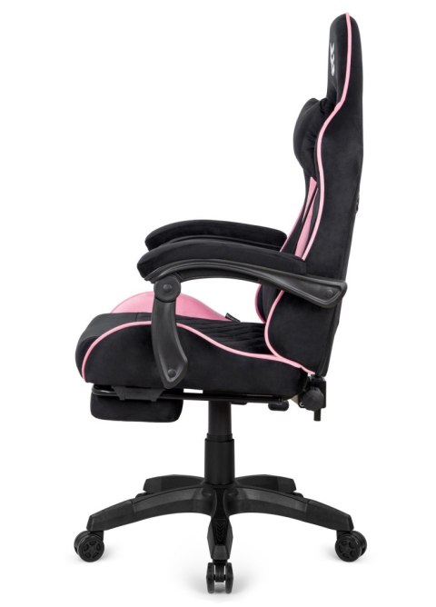 Fotel obrotowy gamingowy XL POKER PRO PINK ALCANTARA