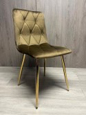 Krzesło tapicerowane BORGO VELVET BROWN GOLD