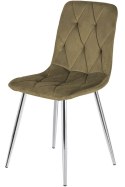 Krzesło tapicerowane BORGO VELVET BROWN SILVER