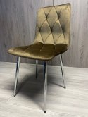 Krzesło tapicerowane BORGO VELVET BROWN SILVER